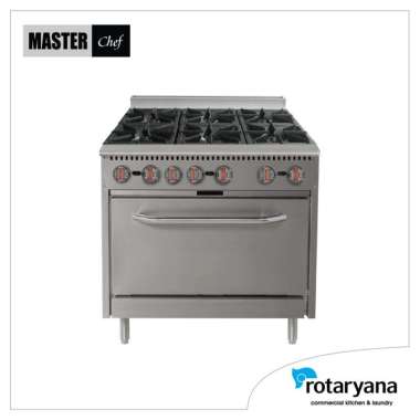 Cooking Line Gas Stove 6 Burner with Oven Masterchef ARS36