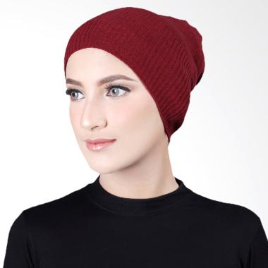 Cantik Kerudung  Misha Cape Rajut Inner Hijab ��� Maroon No.3
