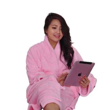 Chliya Bathrobe Female - Handuk Kimono Premium Dewasa Wanita Pink