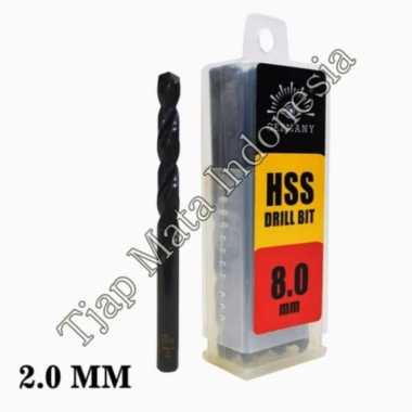 Mata bor besi HSS Tjap Mata Drill bits Cap Mata hss 2 MM