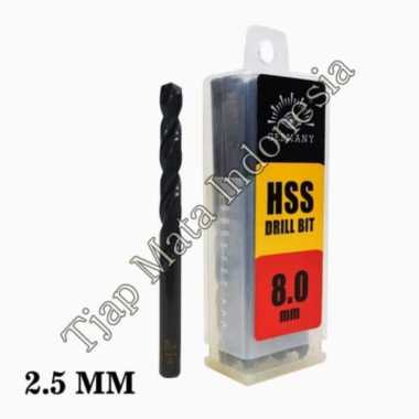 Mata bor besi HSS Tjap Mata Drill bits Cap Mata hss 2.5 MM