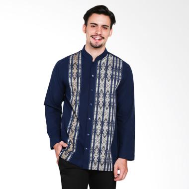 INTRESSE Sapphire Long Baju Koko Pria - Navy