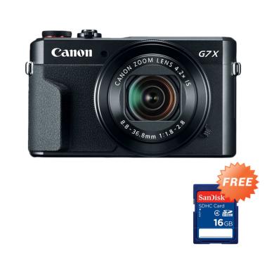 Canon G7X mark II Mirrorless - Black RESMI + FREE Sandisk SDHC 16GB