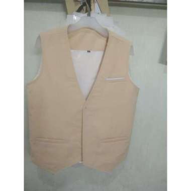 Rompi jas pria Rompi Formal Rompi Blazer Cream L