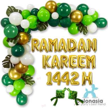 Balonasia set lebaran/idul fitri ramadan garland daun ketupat