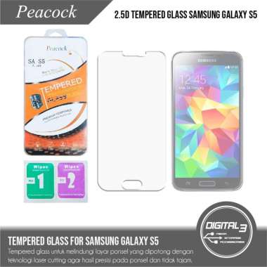 Peacock Tempered Glass Samsung Galaxy S5 Screen Guard Anti Gores