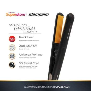 #GARANSIRESMI Glampalm Vibrate Hair Crimper GP225AL CR