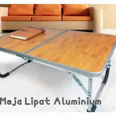 Meja lipat belajar laptop koper Alumunium