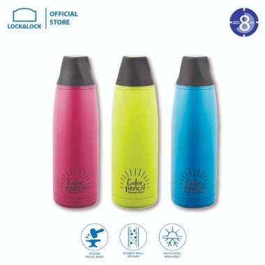 Lock & Lock Twister Tumbler Bottle Termos Hot & Cool Pink