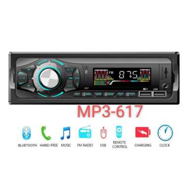 Tape Audio Mobil MP3 Player Bluetooth Receiver 12V - MP3-617 Hitam