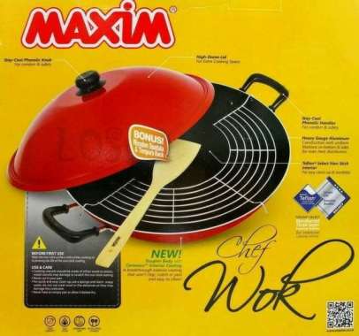 Maxim Wajan & Tutup Chef 40 cm Teflon - Kuali Anti Lengket