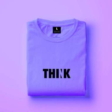 SUPERTEE FASHION PRIA PAKAIAN KAOS POLO PRIA THINK UNGU MUDA XXL