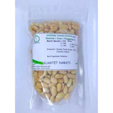 250gr Kuartet Nabati Roasted Kacang Tanah Kupas Rasa ORIGINAL Size BESAR 25/29 - Matang - Oven