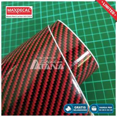 Skotlet Carbon Merah 5D MaxDecal Scotlet Stiker Karbon Sticker Meteran Roll Scotlite Sepeda Motor Sc
