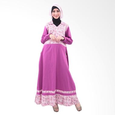 Qirani Mawar 26 Gamis Baju Muslim Wanita - Purple