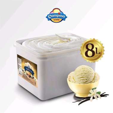 Promo Harga Campina Ice Cream Vanilla 8000 ml - Blibli