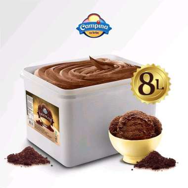 Promo Harga Campina Ice Cream Chocolate 8000 ml - Blibli