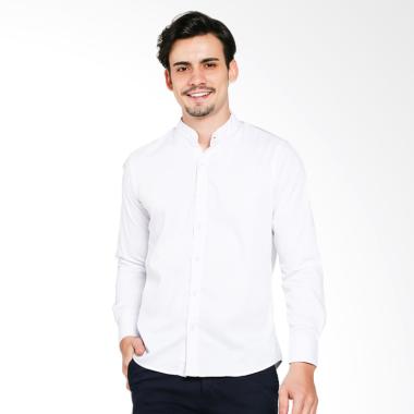 VM Slimfit Panjang Kemeja Koko Atasan Muslim Pria - Putih