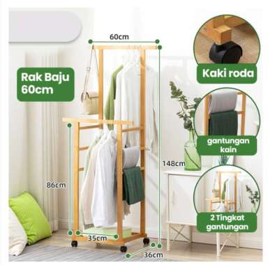 Jual Rak Gantungan Baju Kayu Online Terbaru Agustus 2021 Blibli