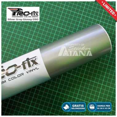 Skotlet Silver Glossy Scotlet Perak Stiker Metalik Sticker Meteran Decal Scotlite Sepeda Motor Scotl