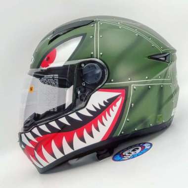 Zeus ZS-811 AL38 Flat Green/Silver Helm Full Face L