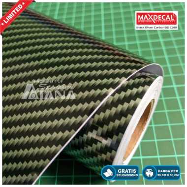 Skotlet Carbon Hitam 5D MaxDecal Scotlet Karbon Stiker Kevlar Sticker Meteran Scotlite Sepeda Motor 