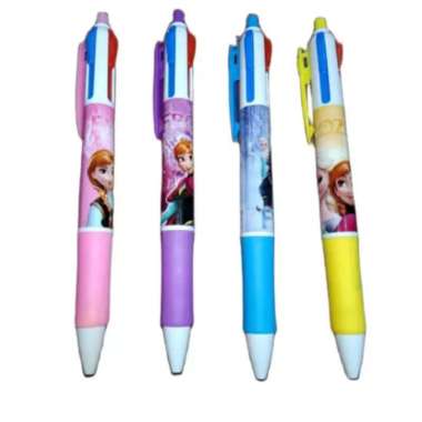 PULPEN / PEN 4 WARNA KARAKTER KARTUN / FANCY FROZEN