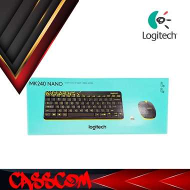 Logitech Keyboard & Mouse Wireless Mk240 NEW Putih