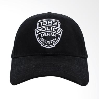 Police Topi Pria - Hitam [T001]