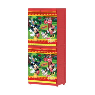 Naiba 9264 Mickey Lemari Pakaian Anak - Red