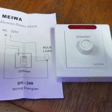 Dimmer Lampu AC 220Volt Meiwa - 10A putih