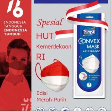 Sensi Convex Merah Putih Masker