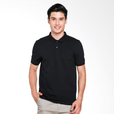 Giordano Solid Polo Shirt Pria - Black [0101725303]