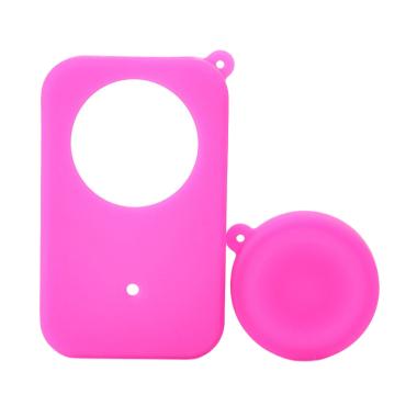 Godric Silicone Casing with Lens Ca ... a 4K Action Camera - Pink