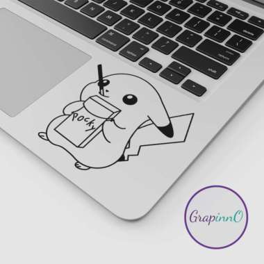 Decal Sticker Macbook Apple Pikachu Pocky Pokemon Anime Stiker Laptop