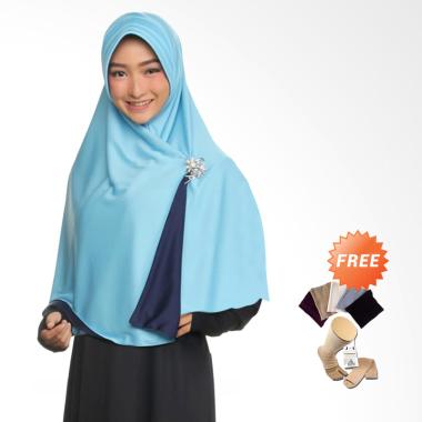Zannah Hijab Syari Bolak Balik Jumbo Jilbab Instan - Mint