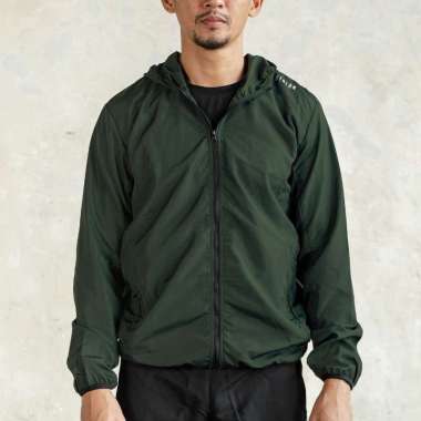 red windbreaker jacket