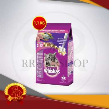 Makanan Kucing Whiskas Junior Mackerel Cat Food 1.1kg Whiskas 1.1 Kg