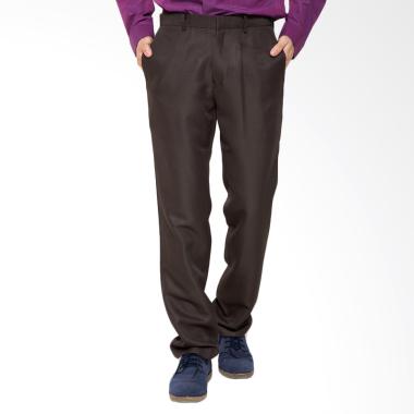 Traffic Formal Slim Celana Panjang Pria - Cokelat