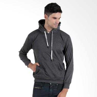 DEcTionS Sweater Jumper Hoodie Distro Jaket Polos Pria - Abu Tua