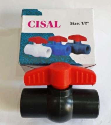 Stop kran/ Ball Valve Body PVC / katup PVC tipe bola 1/2"