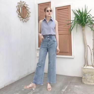Jual Straight Wide Leg Jeans Original 