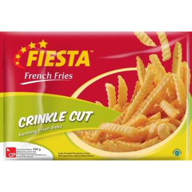 KENTANG GORENG FIESTA FRENCH FRIES CRINKLE CUT 500GR HALAL