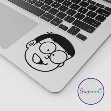 Decal Sticker Macbook Apple Doraemon Nobita Anime Stiker Laptop