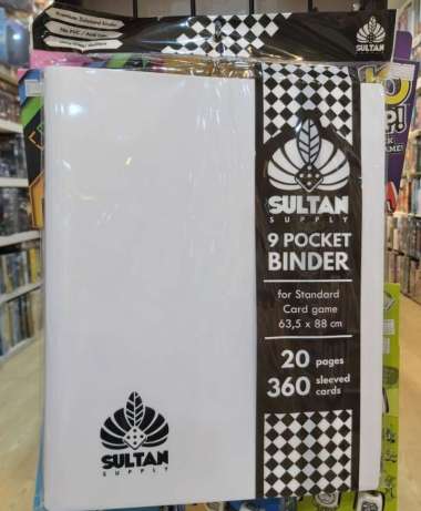 Sultan Supply Card Album 9 Pocket Binder White