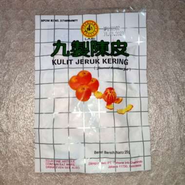A1 LABI ASINAN KULIT JERUK MANDARIN KERING / MANISAN BUAH 25g - Palembang - Triple S Mart