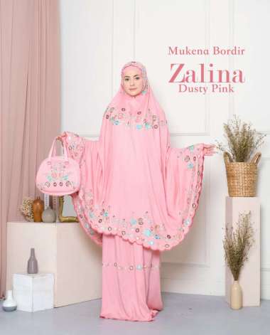 Mukena Dewasa Bordir Zalina Dusty Pink