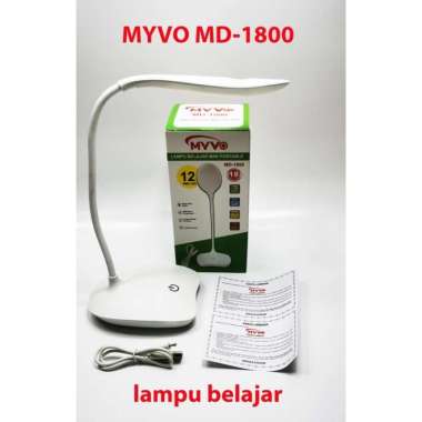 MYVO Lampu Meja Belajar LED Desk Portable charge USB cas baca MD-1800