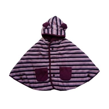 Cuddle Me Stripe Baby Cape Jaket Bolak-Balik - Purple
