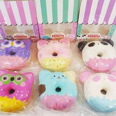 ANIMAL DONUTS SQUISHY PUNIMARU - puni maru donut owl cat panda rare